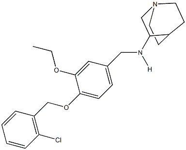 N-(1-azabicyclo[2.2.2]oct-3-yl)-N-{4-[(2-chlorobenzyl)oxy]-3-ethoxybenzyl}amine,865548-95-4,结构式