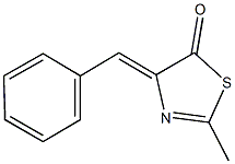 4-benzylidene-2-methyl-1,3-thiazol-5(4H)-one,86557-46-2,结构式