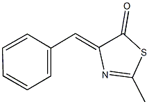 4-benzylidene-2-methyl-1,3-thiazol-5(4H)-one Struktur