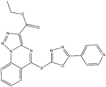 ethyl 5-{[5-(4-pyridinyl)-1,3,4-oxadiazol-2-yl]sulfanyl}[1,2,3]triazolo[1,5-a]quinazoline-3-carboxylate Structure