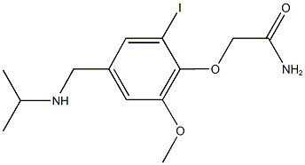 2-{2-iodo-4-[(isopropylamino)methyl]-6-methoxyphenoxy}acetamide Struktur