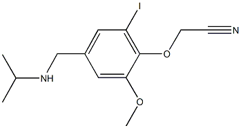 {2-iodo-4-[(isopropylamino)methyl]-6-methoxyphenoxy}acetonitrile Struktur