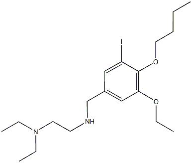 N-(4-butoxy-3-ethoxy-5-iodobenzyl)-N-[2-(diethylamino)ethyl]amine 结构式