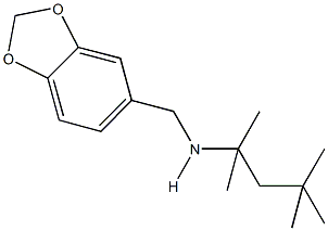 N-(1,3-benzodioxol-5-ylmethyl)-N-(1,1,3,3-tetramethylbutyl)amine Struktur