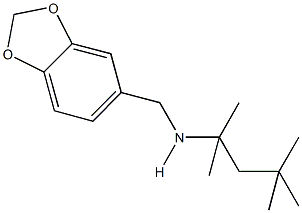 N-(1,3-benzodioxol-5-ylmethyl)-N-(1,1,3,3-tetramethylbutyl)amine Structure