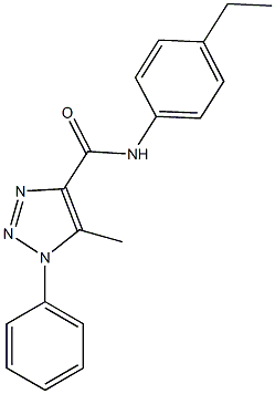 N-(4-ethylphenyl)-5-methyl-1-phenyl-1H-1,2,3-triazole-4-carboxamide 结构式