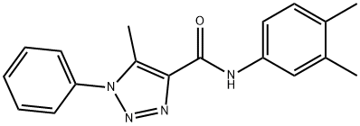 N-(3,4-dimethylphenyl)-5-methyl-1-phenyl-1H-1,2,3-triazole-4-carboxamide Struktur