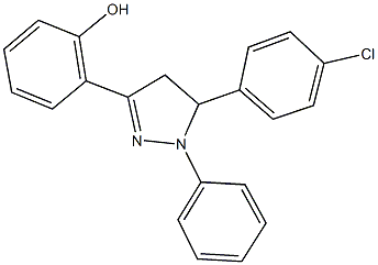 2-[5-(4-chlorophenyl)-1-phenyl-4,5-dihydro-1H-pyrazol-3-yl]phenol 结构式