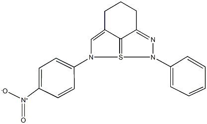 4-(4-nitrophenyl)-2-phenyl-4,6,7,8-tetrahydro-2H-3lambda~4~-isothiazolo[4,5,1-hi][1,2,3]benzothiadiazole,86751-79-3,结构式