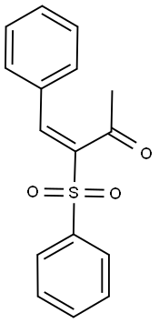 4-phenyl-3-(phenylsulfonyl)-3-buten-2-one Struktur