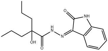 2-hydroxy-N'-(2-oxo-1,2-dihydro-3H-indol-3-ylidene)-2-propylpentanohydrazide 结构式