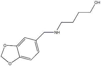 4-[(1,3-benzodioxol-5-ylmethyl)amino]-1-butanol 化学構造式