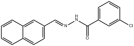 3-chloro-N'-(2-naphthylmethylene)benzohydrazide 结构式