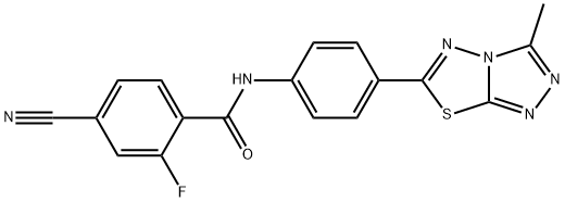 4-cyano-2-fluoro-N-[4-(3-methyl[1,2,4]triazolo[3,4-b][1,3,4]thiadiazol-6-yl)phenyl]benzamide|