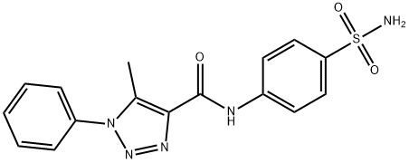 N-[4-(aminosulfonyl)phenyl]-5-methyl-1-phenyl-1H-1,2,3-triazole-4-carboxamide 结构式