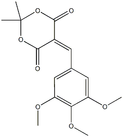 2,2-dimethyl-5-(3,4,5-trimethoxybenzylidene)-1,3-dioxane-4,6-dione Struktur