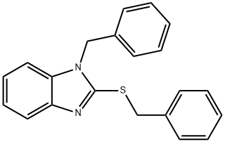 1-benzyl-2-(benzylsulfanyl)-1H-benzimidazole Struktur