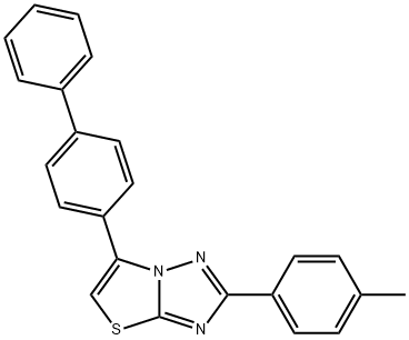 6-[1,1'-biphenyl]-4-yl-2-(4-methylphenyl)[1,3]thiazolo[3,2-b][1,2,4]triazole,87220-01-7,结构式