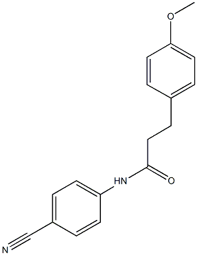 N-(4-cyanophenyl)-3-(4-methoxyphenyl)propanamide Struktur