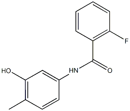 2-fluoro-N-(3-hydroxy-4-methylphenyl)benzamide Structure