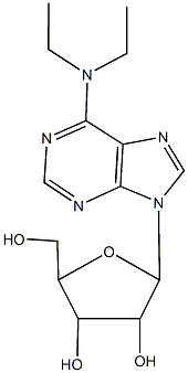 2-[6-(diethylamino)-9H-purin-9-yl]-5-(hydroxymethyl)tetrahydro-3,4-furandiol,873075-73-1,结构式