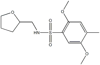 2,5-dimethoxy-4-methyl-N-(tetrahydro-2-furanylmethyl)benzenesulfonamide Structure