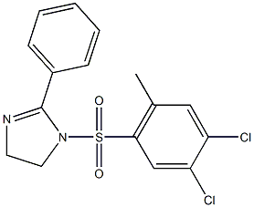 1-[(4,5-dichloro-2-methylphenyl)sulfonyl]-2-phenyl-4,5-dihydro-1H-imidazole,873580-22-4,结构式