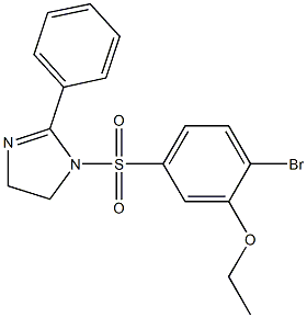 2-bromo-5-[(2-phenyl-4,5-dihydro-1H-imidazol-1-yl)sulfonyl]phenyl ethyl ether Structure