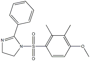 2,3-dimethyl-4-[(2-phenyl-4,5-dihydro-1H-imidazol-1-yl)sulfonyl]phenyl methyl ether Structure