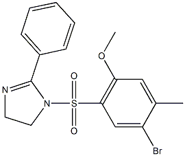4-bromo-5-methyl-2-[(2-phenyl-4,5-dihydro-1H-imidazol-1-yl)sulfonyl]phenyl methyl ether,873580-33-7,结构式