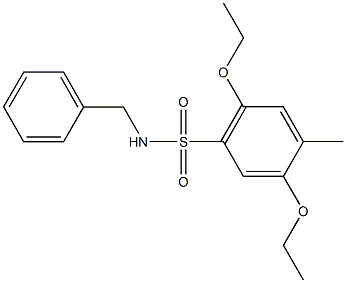 N-benzyl-2,5-diethoxy-4-methylbenzenesulfonamide Structure