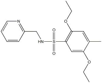 2,5-diethoxy-4-methyl-N-(2-pyridinylmethyl)benzenesulfonamide 化学構造式