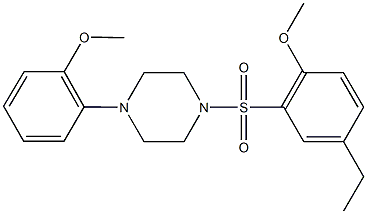 1-[(5-ethyl-2-methoxyphenyl)sulfonyl]-4-(2-methoxyphenyl)piperazine Struktur