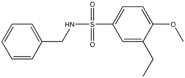 N-benzyl-3-ethyl-4-methoxybenzenesulfonamide Struktur