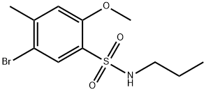 5-bromo-2-methoxy-4-methyl-N-propylbenzenesulfonamide Structure