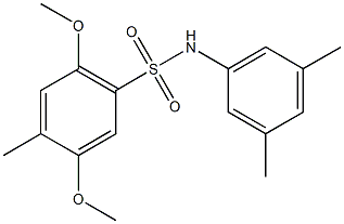 N-(3,5-dimethylphenyl)-2,5-dimethoxy-4-methylbenzenesulfonamide 化学構造式