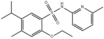 2-ethoxy-5-isopropyl-4-methyl-N-(6-methyl-2-pyridinyl)benzenesulfonamide Structure