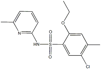 5-chloro-2-ethoxy-4-methyl-N-(6-methyl-2-pyridinyl)benzenesulfonamide Structure