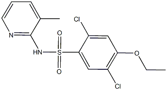 2,5-dichloro-4-ethoxy-N-(3-methyl-2-pyridinyl)benzenesulfonamide 化学構造式