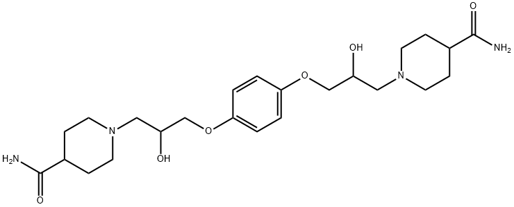 1-[3-(4-{3-[4-(aminocarbonyl)-1-piperidinyl]-2-hydroxypropoxy}phenoxy)-2-hydroxypropyl]-4-piperidinecarboxamide|