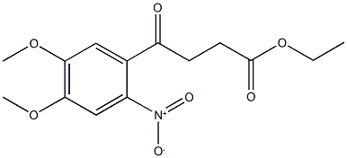 ethyl 4-{2-nitro-4,5-dimethoxyphenyl}-4-oxobutanoate Struktur