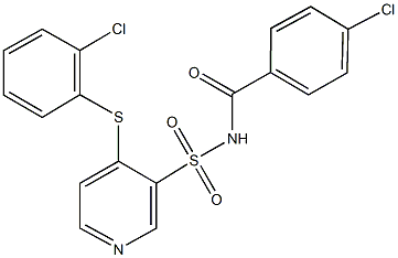 N-(4-chlorobenzoyl)-4-[(2-chlorophenyl)sulfanyl]-3-pyridinesulfonamide Struktur