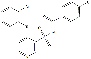 N-(4-chlorobenzoyl)-4-[(2-chlorophenyl)sulfanyl]-3-pyridinesulfonamide,87403-97-2,结构式