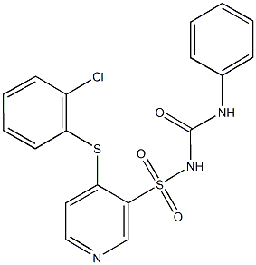 3-{[(anilinocarbonyl)amino]sulfonyl}-4-[(2-chlorophenyl)sulfanyl]pyridine Structure