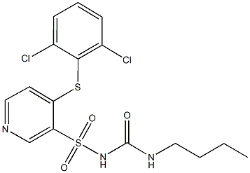 87404-25-9 3-({[(butylamino)carbonyl]amino}sulfonyl)-4-[(2,6-dichlorophenyl)sulfanyl]pyridine