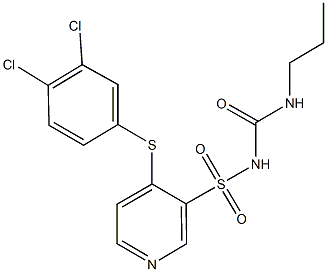 4-[(3,4-dichlorophenyl)sulfanyl]-3-({[(propylamino)carbonyl]amino}sulfonyl)pyridine Structure