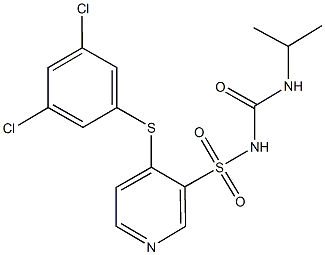 4-[(3,5-dichlorophenyl)sulfanyl]-3-({[(isopropylamino)carbonyl]amino}sulfonyl)pyridine Structure