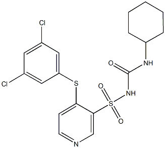 3-({[(cyclohexylamino)carbonyl]amino}sulfonyl)-4-[(3,5-dichlorophenyl)sulfanyl]pyridine|