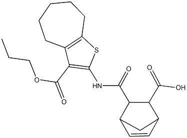 3-({[3-(propoxycarbonyl)-5,6,7,8-tetrahydro-4H-cyclohepta[b]thien-2-yl]amino}carbonyl)bicyclo[2.2.1]hept-5-ene-2-carboxylic acid|