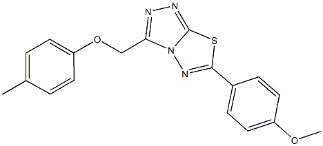 6-(4-methoxyphenyl)-3-[(4-methylphenoxy)methyl][1,2,4]triazolo[3,4-b][1,3,4]thiadiazole Structure